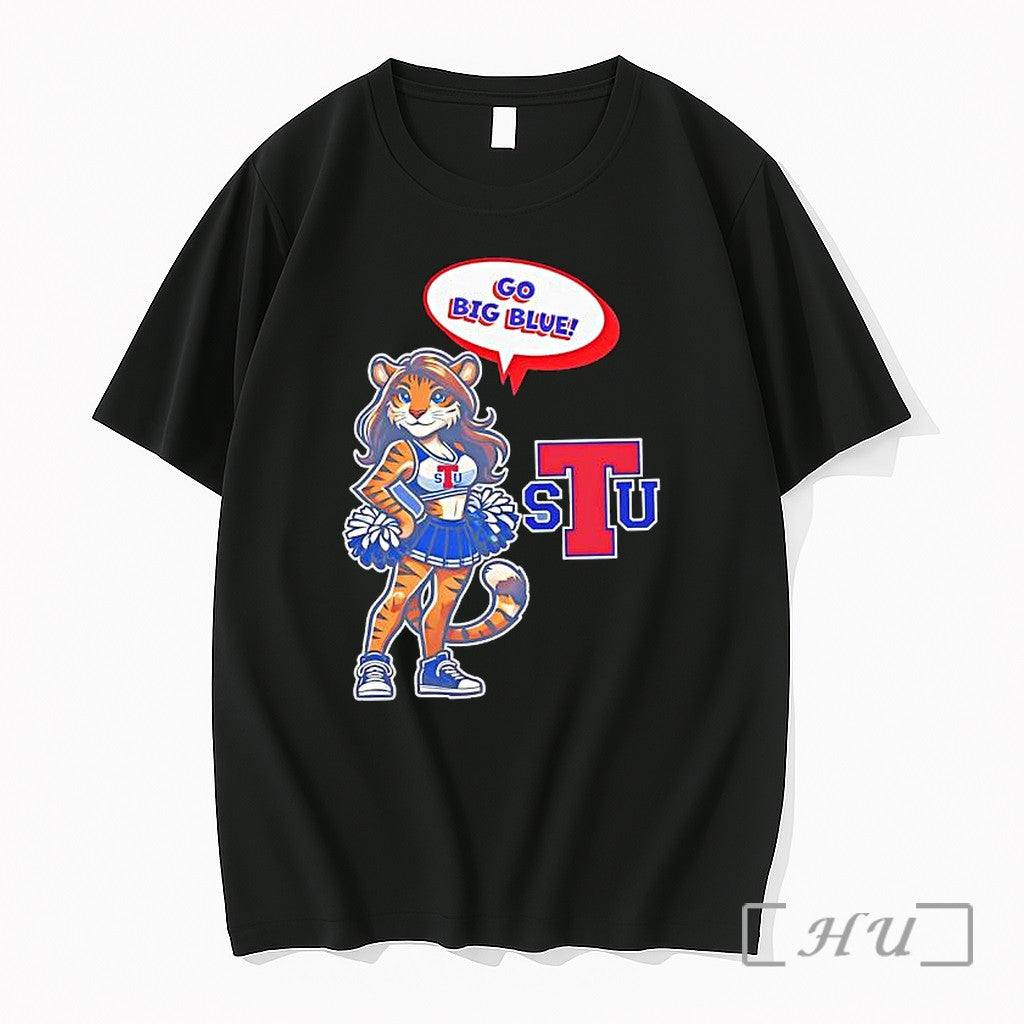 Officials Tiger Cheerleader Go Big Blue Louisiana - Adult & Kids T-Shirts, Sweatshirts & Hoodies apparel design preview 1