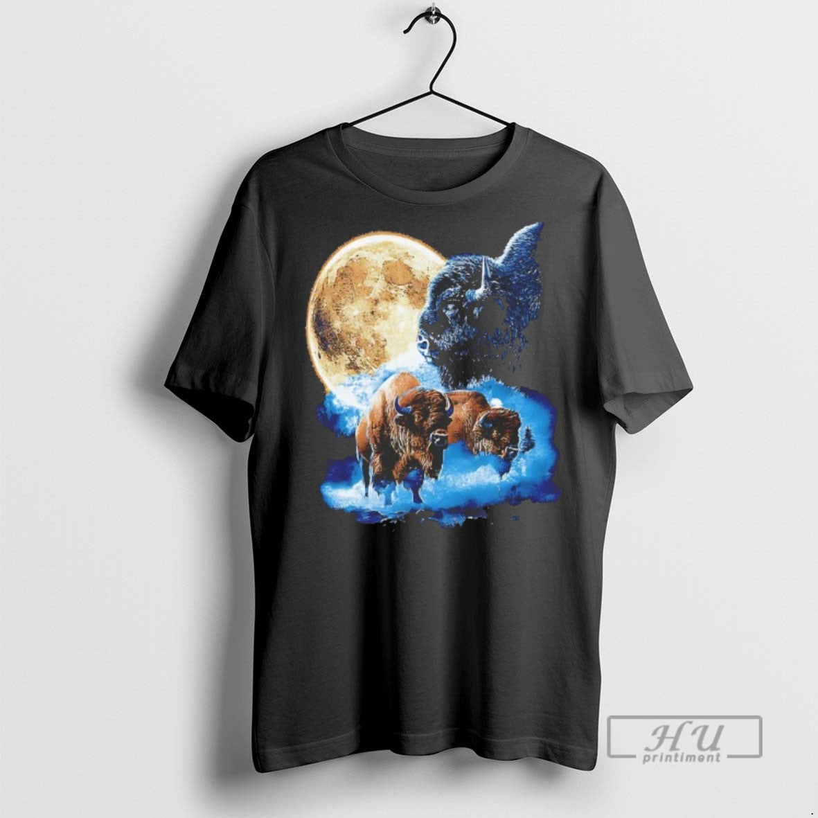 Officials Trending Buffalo Wolfpack Under Moon - Adult & Kids T-Shirts, Sweatshirts & Hoodies apparel design preview 1
