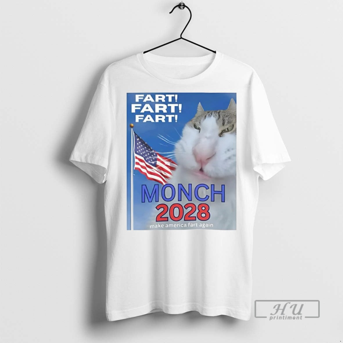 Officials Trending Cat Monch 2028 Make America Fart - Adult & Kids T-Shirts, Sweatshirts & Hoodies apparel design preview 1