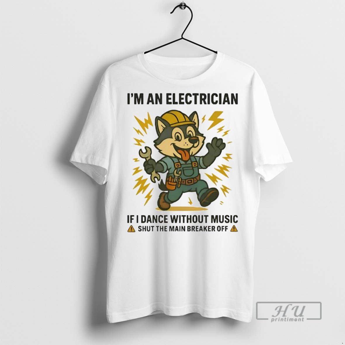Officials Trending Husky Im An Electrician If I Dance - Adult & Kids T-Shirts, Sweatshirts & Hoodies apparel design preview 1