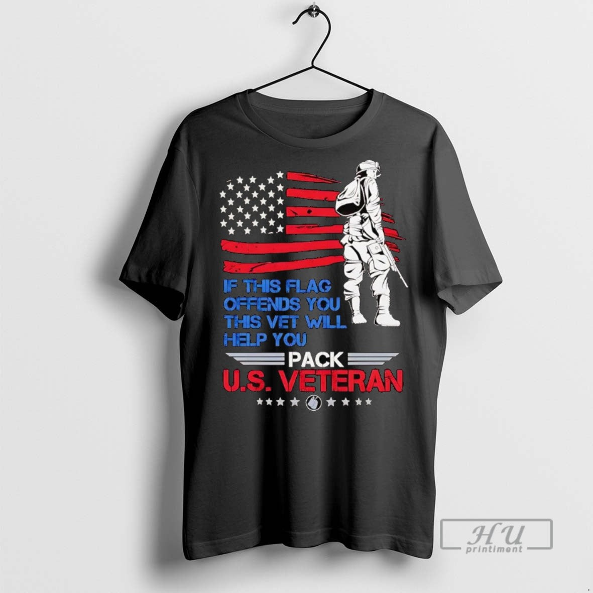 Officials Trending If This Flag Offends You Vet Will - Adult & Kids T-Shirts, Sweatshirts & Hoodies apparel design preview 1