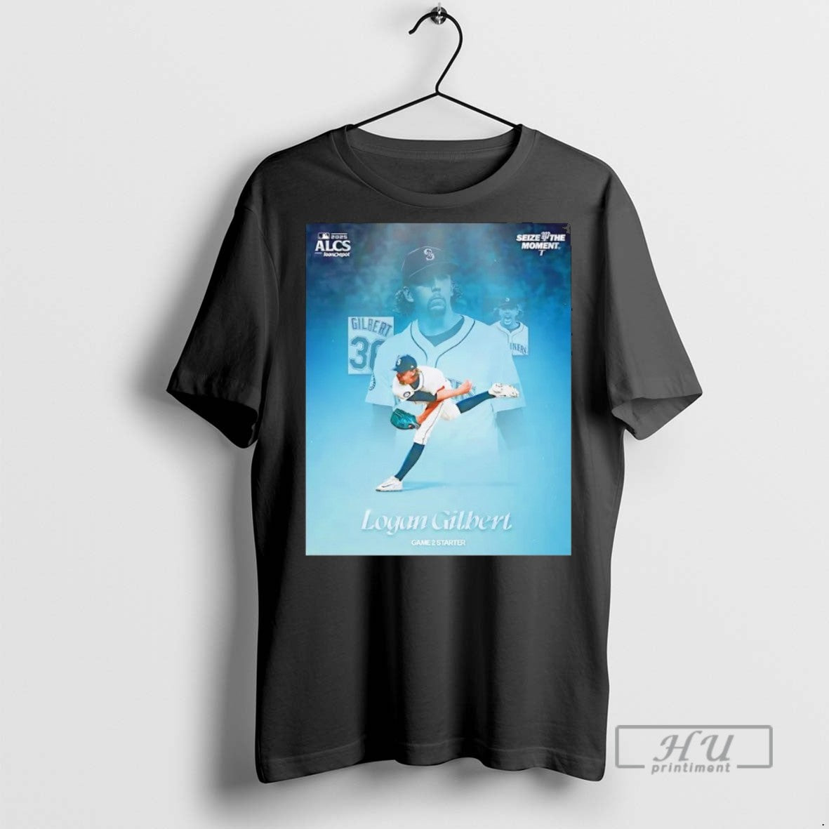 Officials Trending Logan Gilbert 2025 Alcs Seize The - Adult & Kids T-Shirts, Sweatshirts & Hoodies apparel design preview 1