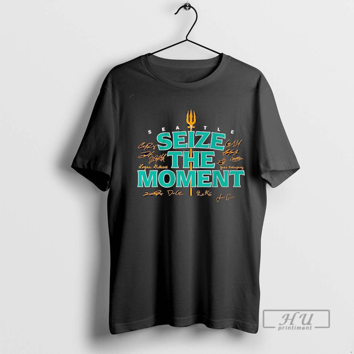 Officials Trending Seattle Mariners Seize The Moment - Adult & Kids T-Shirts, Sweatshirts & Hoodies apparel design preview 1