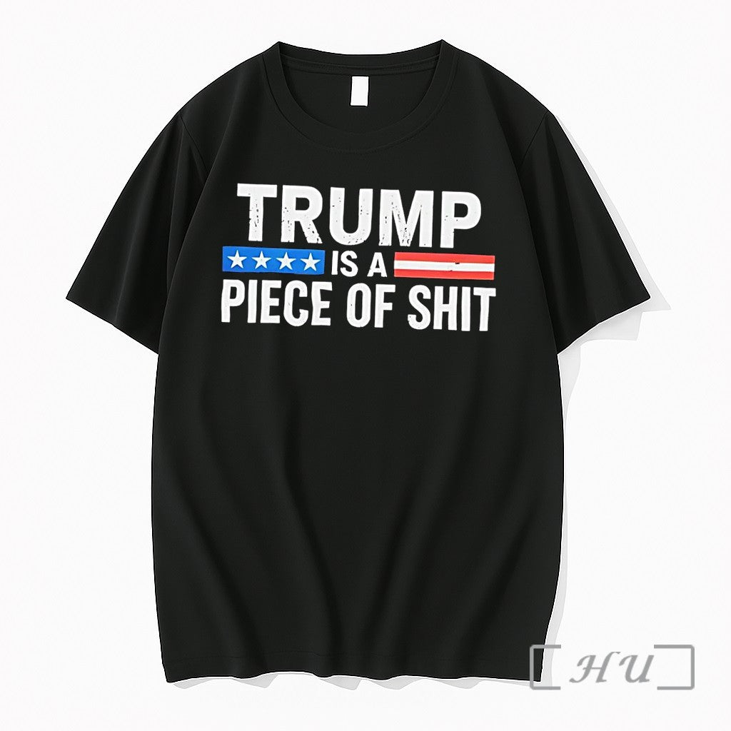 Officials Trump Is A Piece Of Shit Blue Stars Red - Adult & Kids T-Shirts, Sweatshirts & Hoodies apparel design preview 1