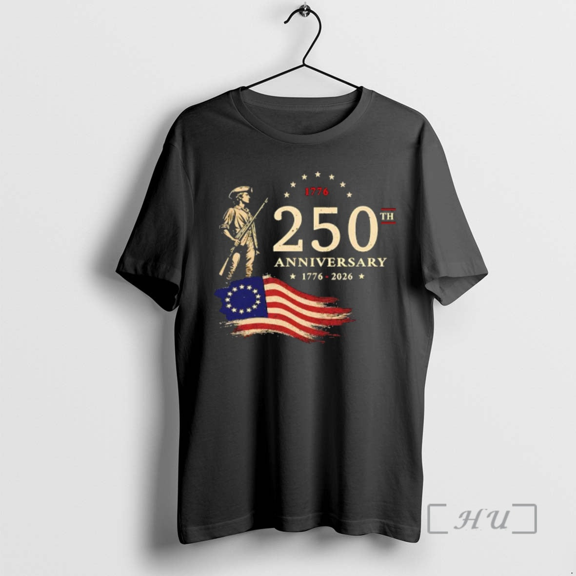 Officials Usa 250th Anniversary Soldier American Flag - Adult & Kids T-Shirts, Sweatshirts & Hoodies apparel design preview 1