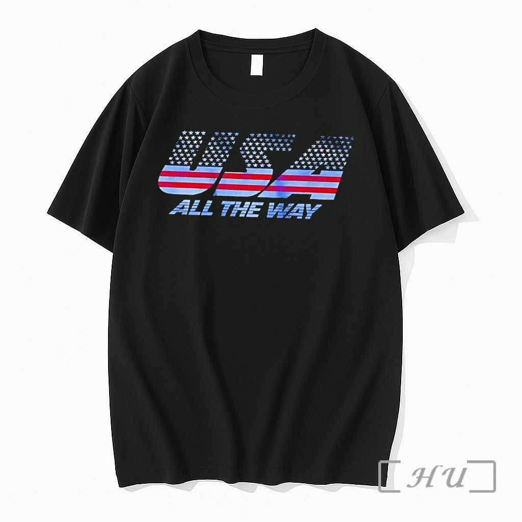 Officials Usa All The Way American Flag Stars Stripes - Adult & Kids T-Shirts, Sweatshirts & Hoodies apparel design preview 1