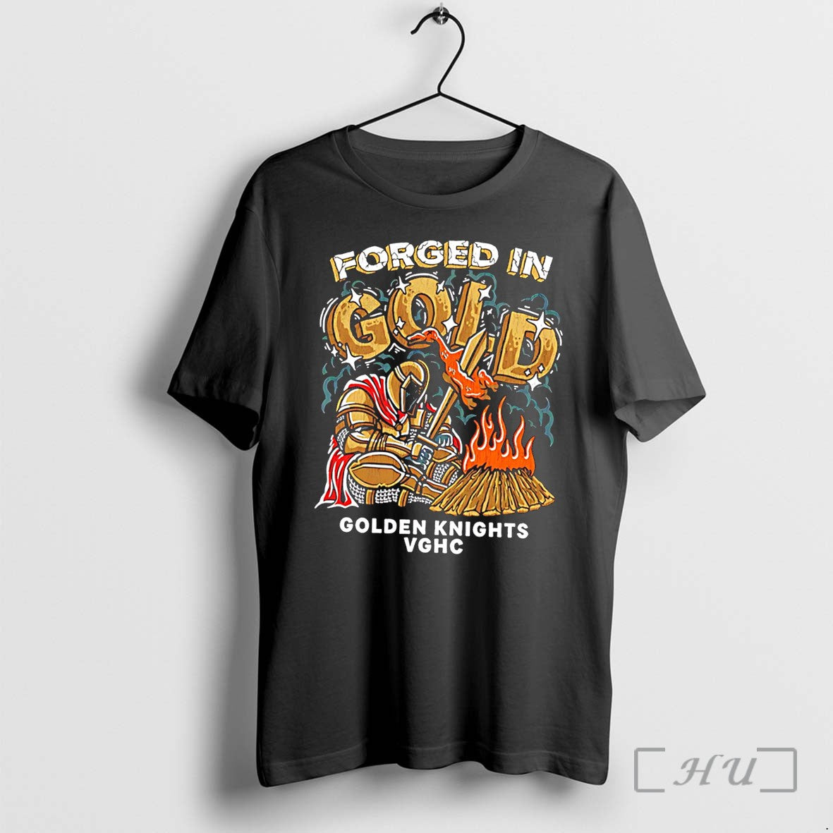 Officials Vegas Golden Knights Forged In Gold Roasted - Adult & Kids T-Shirts, Sweatshirts & Hoodies apparel design preview 1