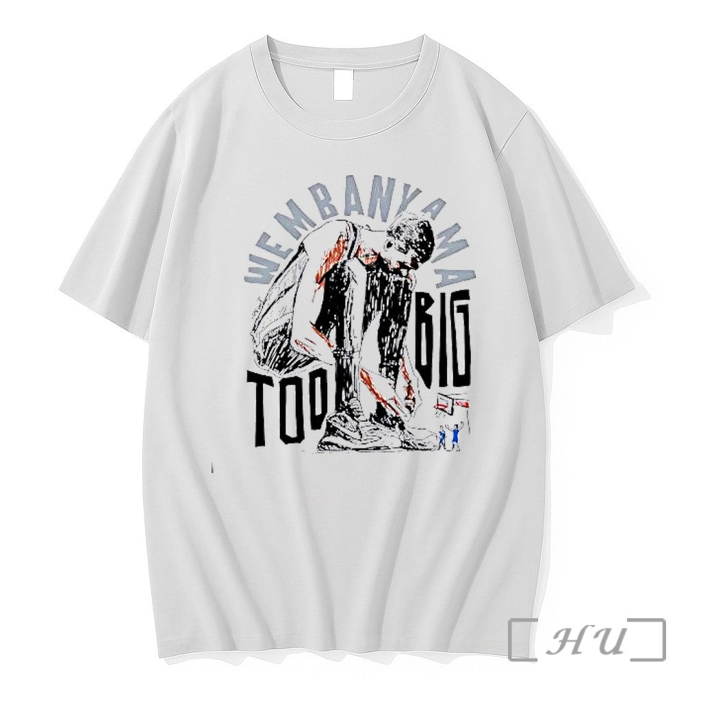 Officials Victor Wembanyama Too Big Art Premium - Adult & Kids T-Shirts, Sweatshirts & Hoodies apparel design preview 1