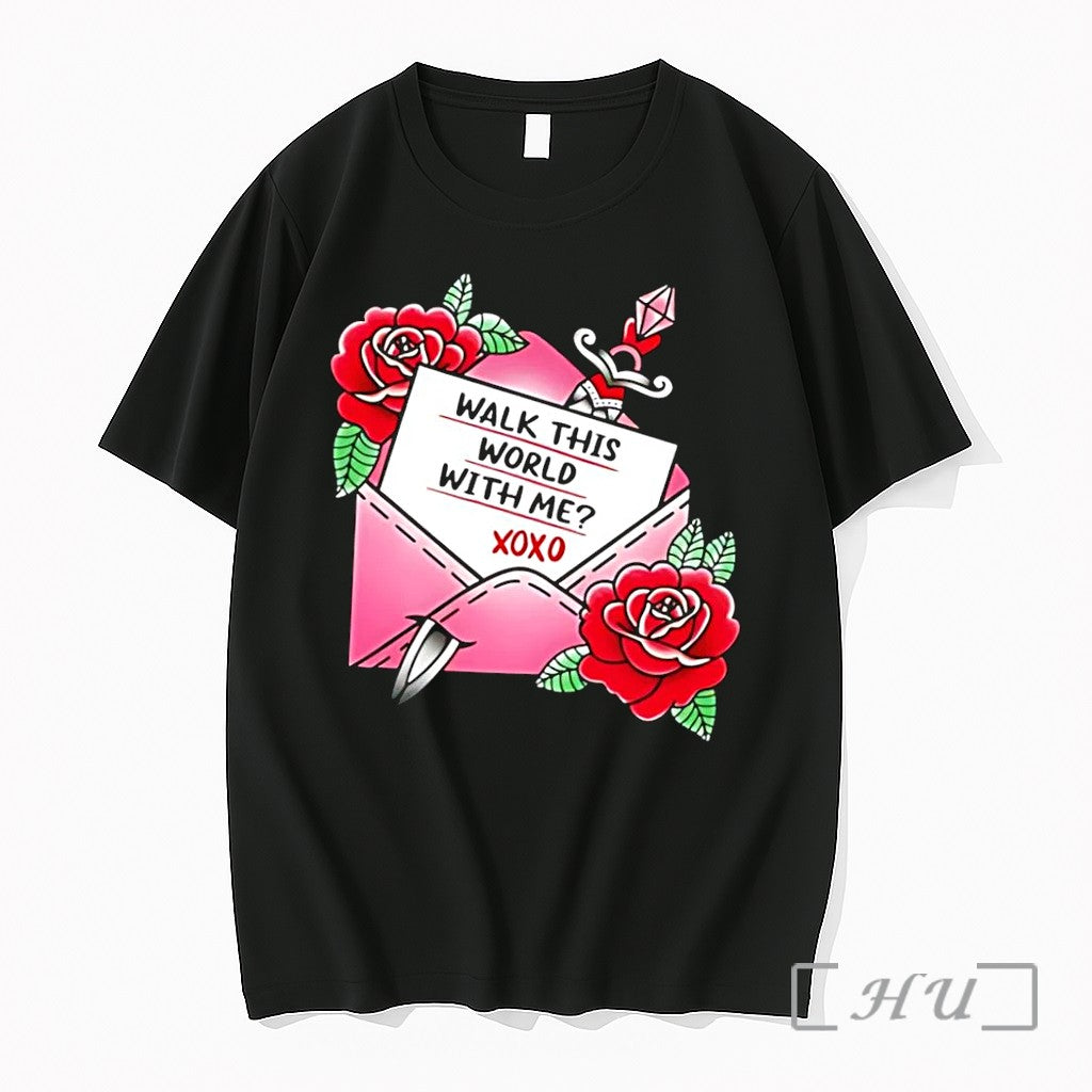 Officials Walk This World With Me Xoxo Tattoo Letter - Adult & Kids T-Shirts, Sweatshirts & Hoodies apparel design preview 1