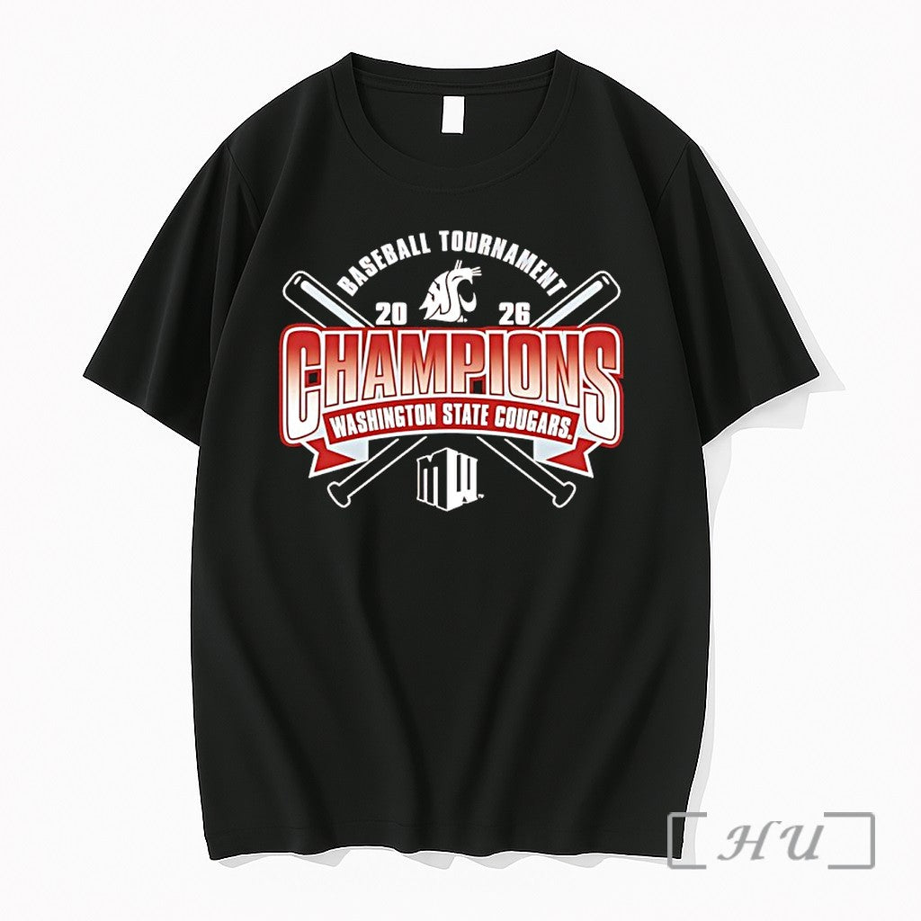 Officials Washington State Cougars 2026 Mountain West - Adult & Kids T-Shirts, Sweatshirts & Hoodies apparel design preview 1