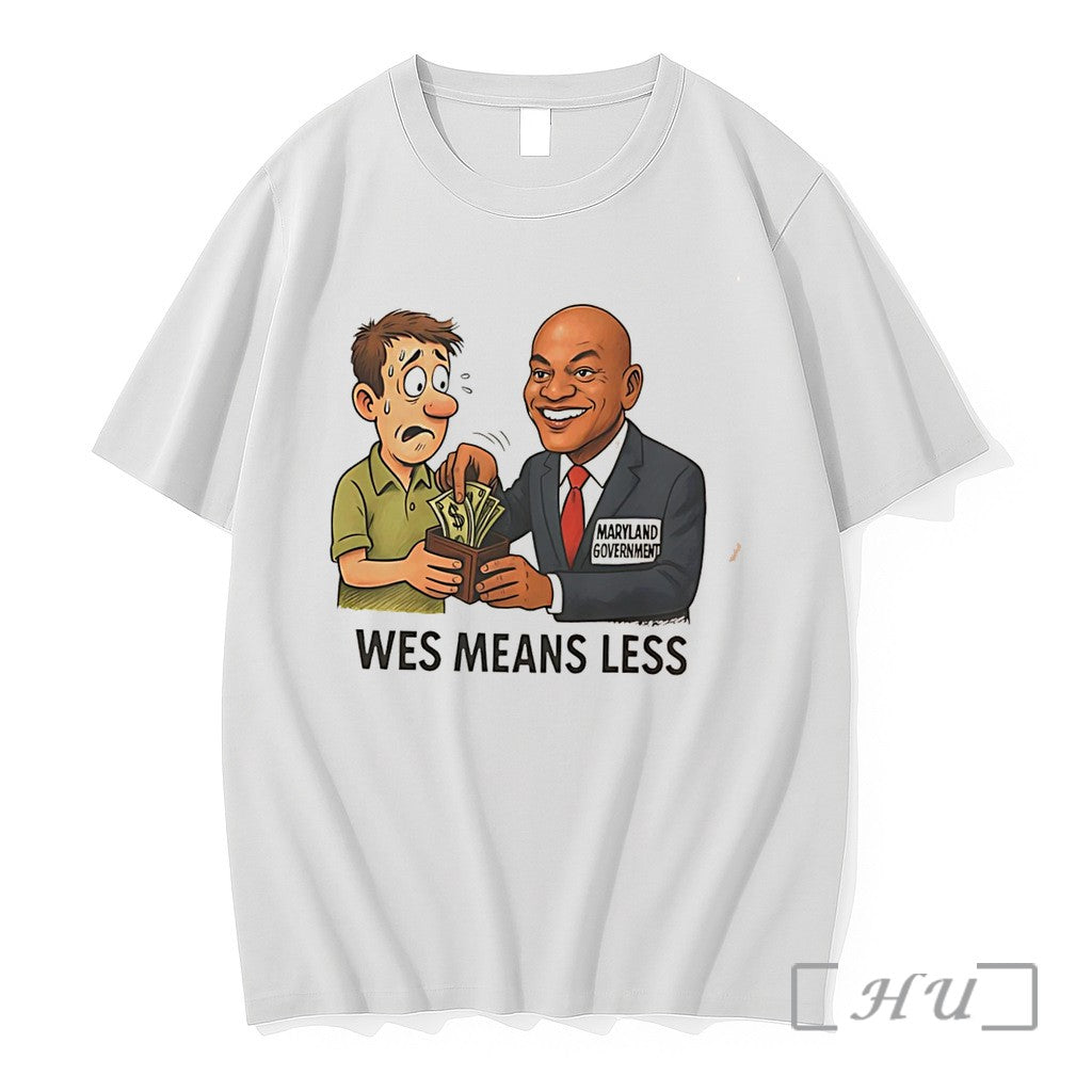 Officials Wes Means Less Politcal Cartoon - Adult & Kids T-Shirts, Sweatshirts & Hoodies apparel design preview 1