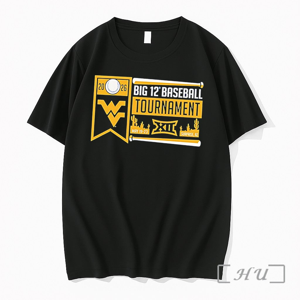 Officials West Virginia Mountaineers 2026 Big 12 - Adult & Kids T-Shirts, Sweatshirts & Hoodies apparel design preview 1