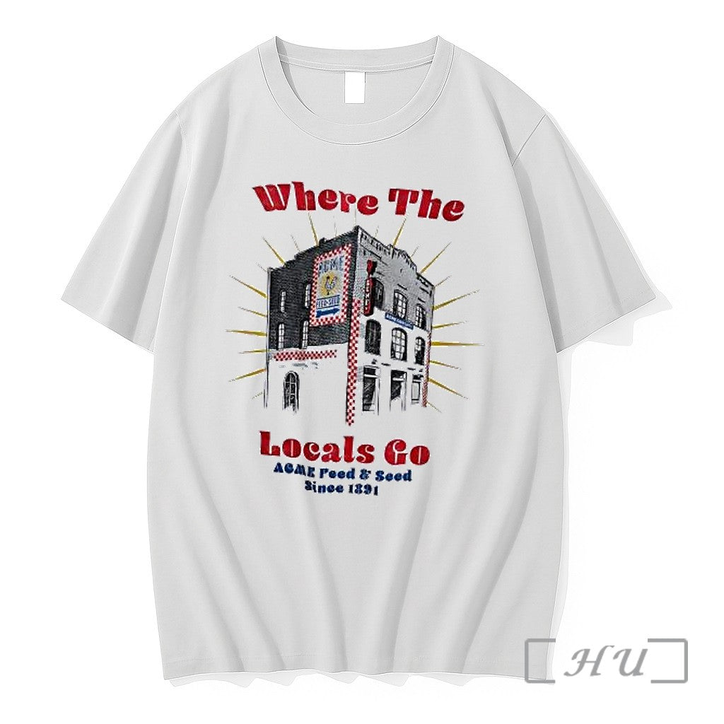 Officials Where The Locals Go Acme Feed Seed Since - Adult & Kids T-Shirts, Sweatshirts & Hoodies apparel design preview 1