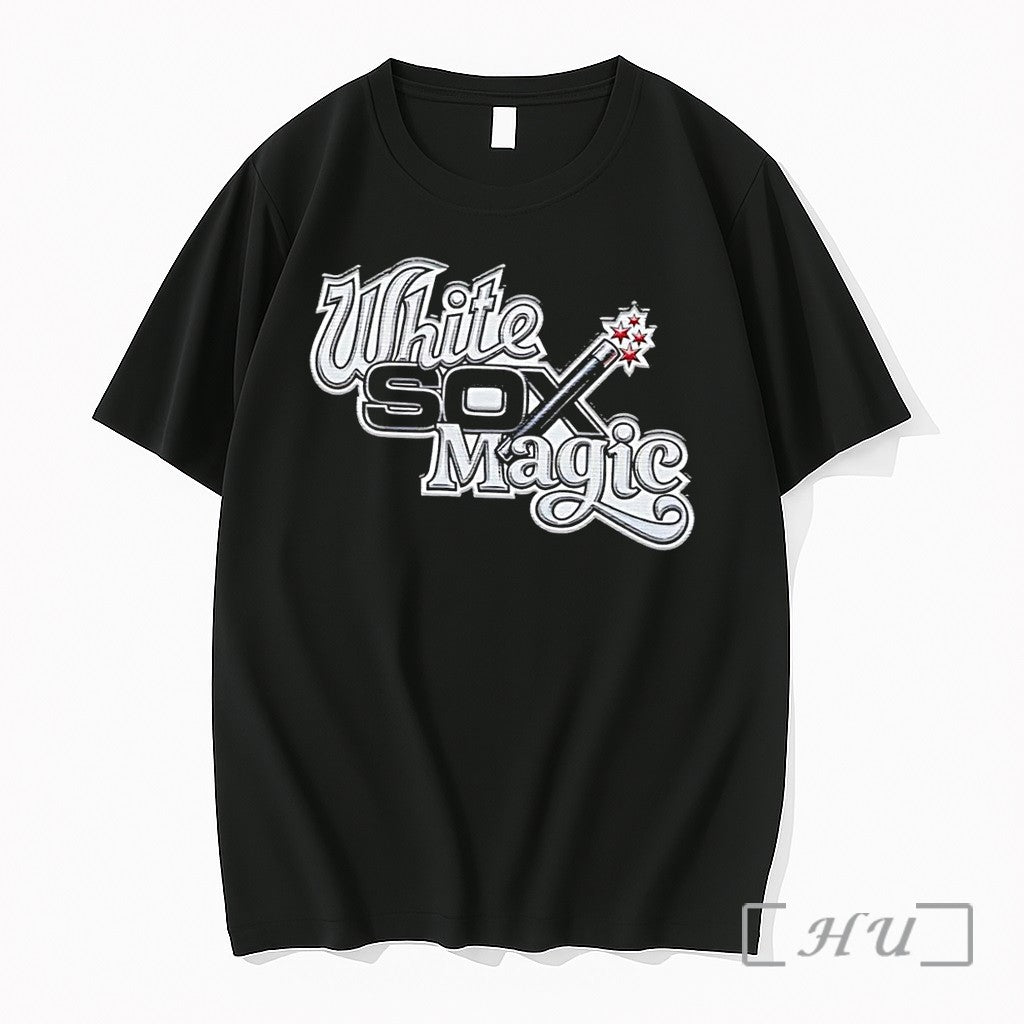 Officials White Sox Magic Wand Stars Black Premium - Adult & Kids T-Shirts, Sweatshirts & Hoodies apparel design preview 1