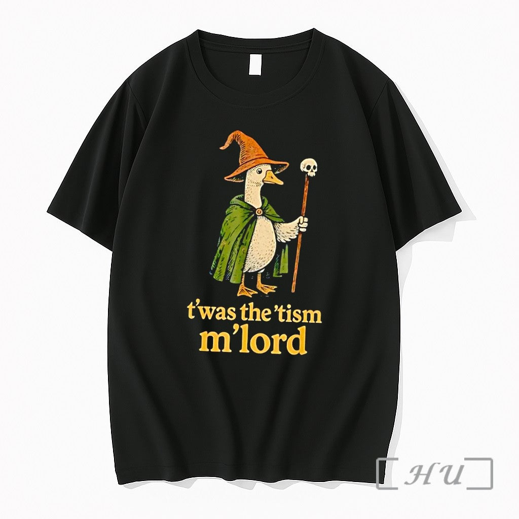 Officials Wizard Duck Twas The Tism Mlord Meme Funny - Adult & Kids T-Shirts, Sweatshirts & Hoodies apparel design preview 1