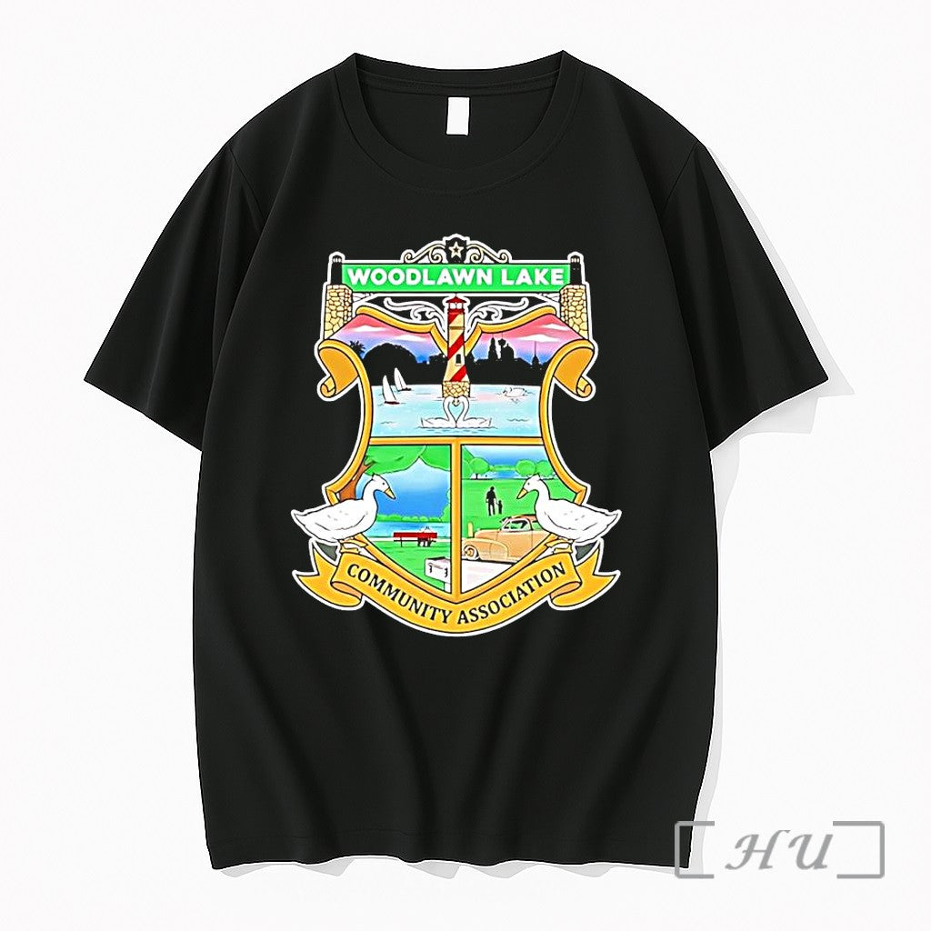 Officials Woodlawn Lake Community Association Crest - Adult & Kids T-Shirts, Sweatshirts & Hoodies apparel design preview 1