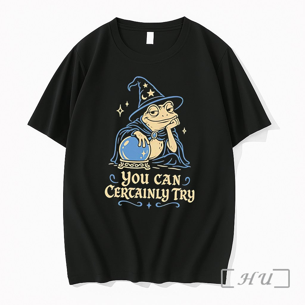 Officials You Can Certainly Try Frog Wizard - Adult & Kids T-Shirts, Sweatshirts & Hoodies apparel design preview 1