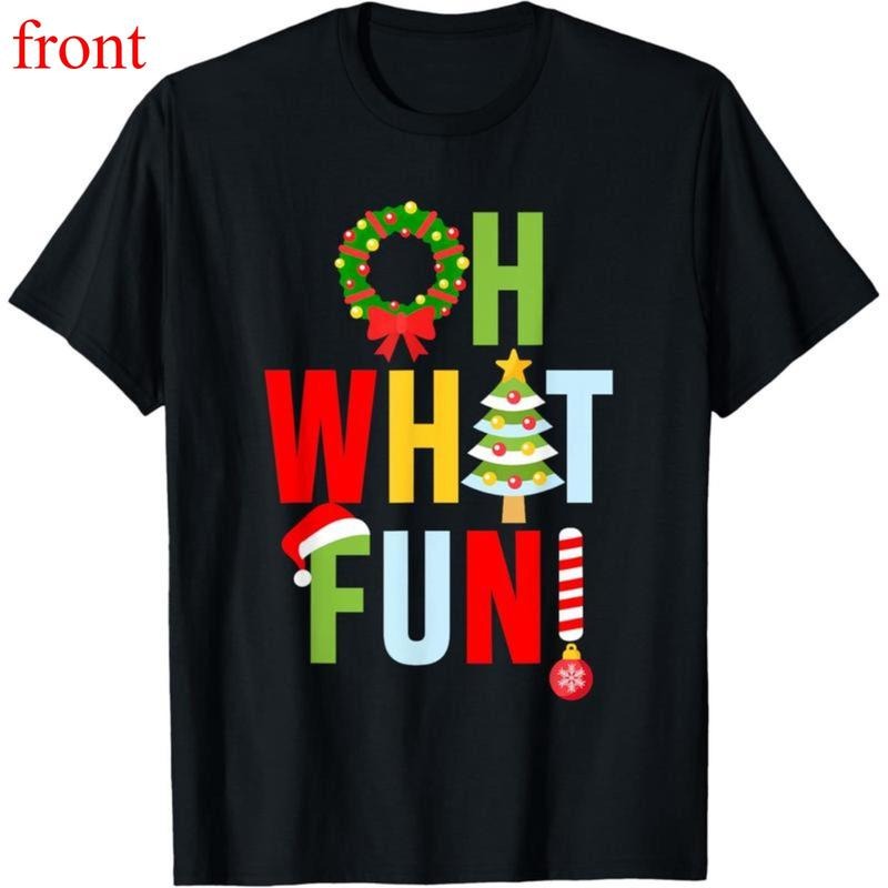 Oh What Fun Wreath Tree - Adult & Kids T-Shirts, Sweatshirts & Hoodies apparel design preview 1