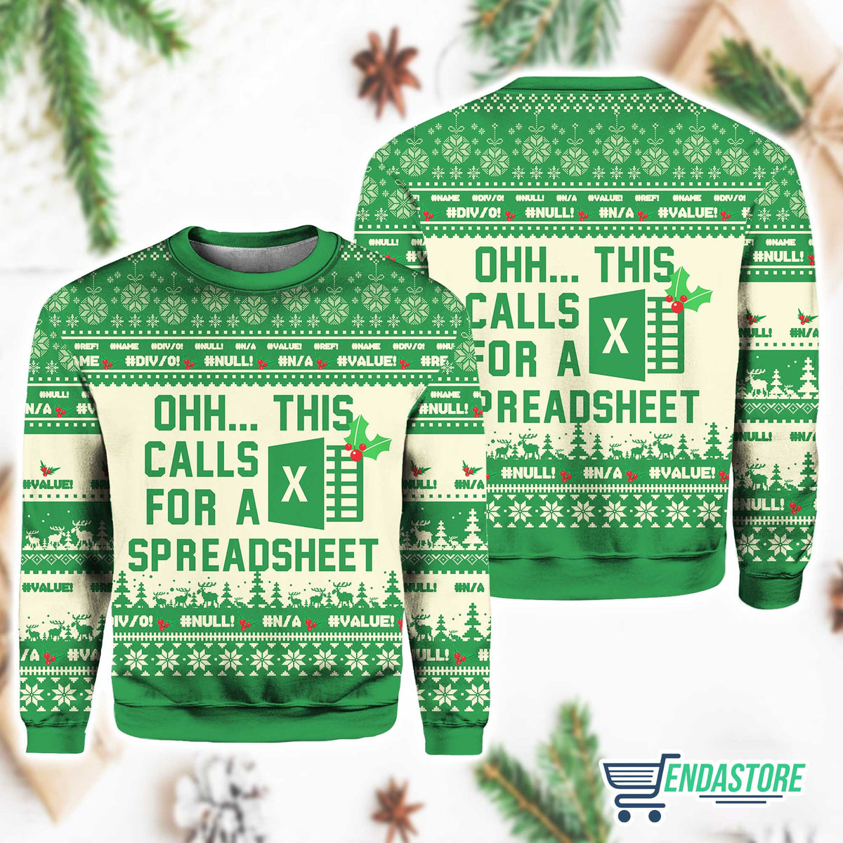 Ohh This Calls For A Spreadsheet 3D Ugly Christmas Sweater - Holiday Gift product image 2