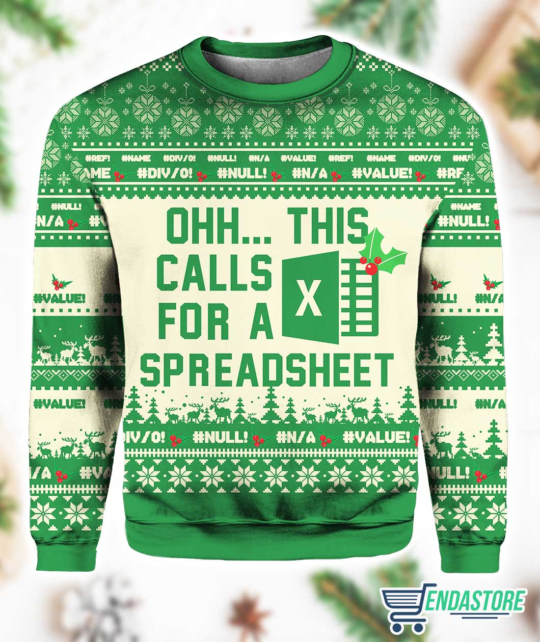 Ohh This Calls For A Spreadsheet 3D Ugly Christmas Sweater - Holiday Gift product image 3
