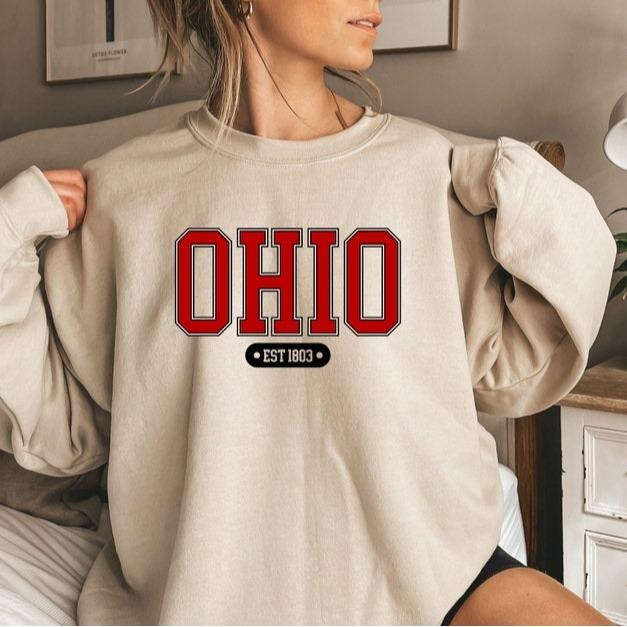 Ohio Vintage University Varsity Football Cotton - Adult & Kids T-Shirts, Sweatshirts & Hoodies apparel design preview 1