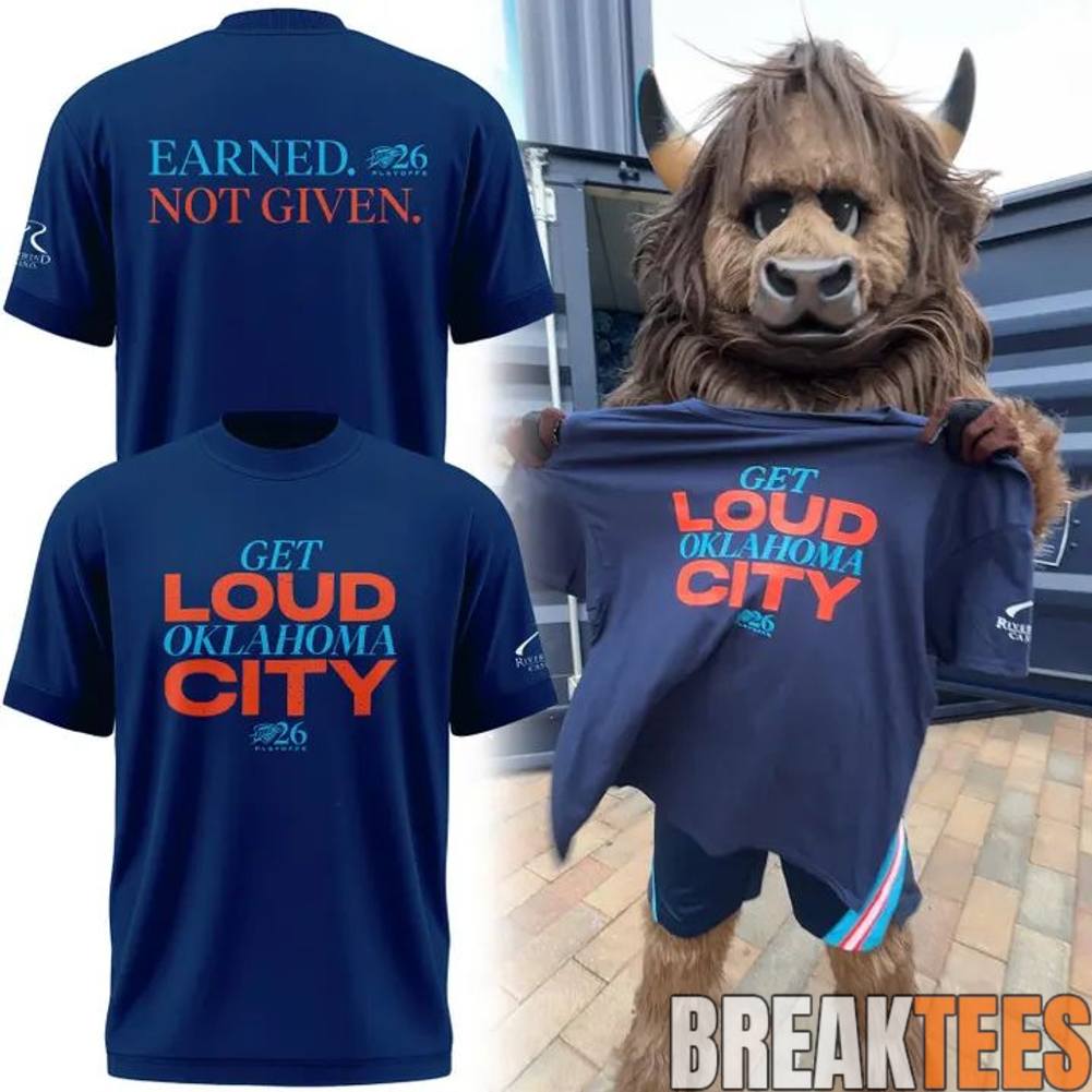 Oklahoma City Thunder GET LOUD Exclusive Version 2026 - Adult & Kids T-Shirts, Sweatshirts & Hoodies apparel design preview 1