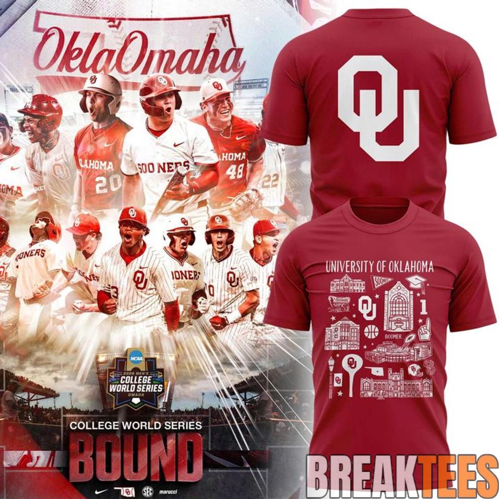 Oklahoma Sooners 2026 College World Series - Adult & Kids T-Shirts, Sweatshirts & Hoodies apparel design preview 1