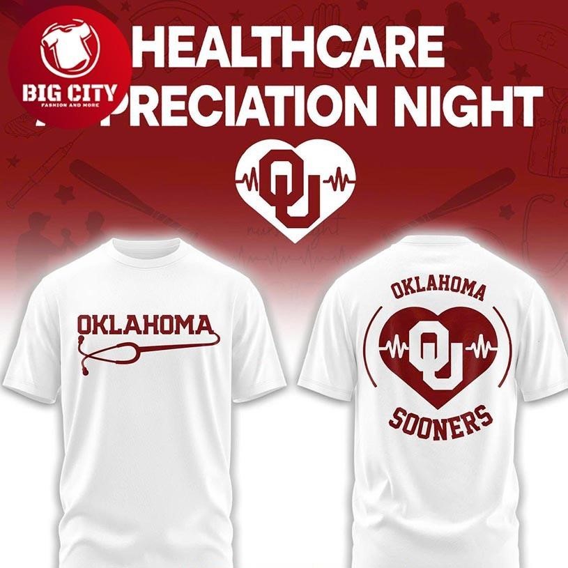 Oklahoma Sooners x Healthcare Appreciation Night 2026 - Adult & Kids T-Shirts, Sweatshirts & Hoodies apparel design preview 1