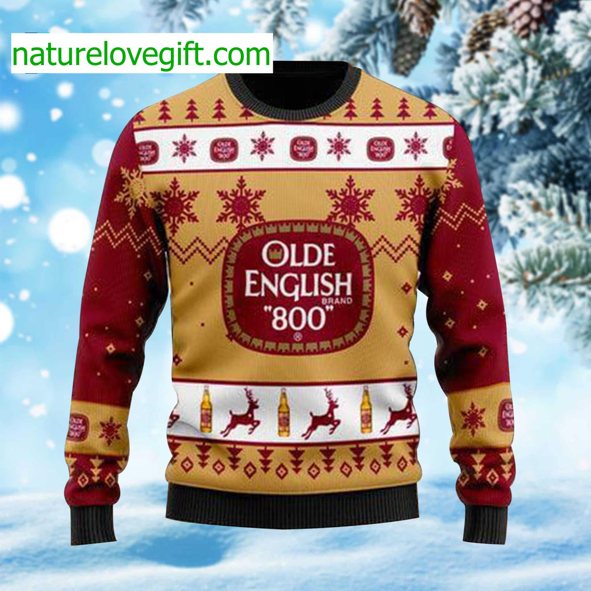 Old English 800 Ugly Christmas Sweater - Holiday Gift product image