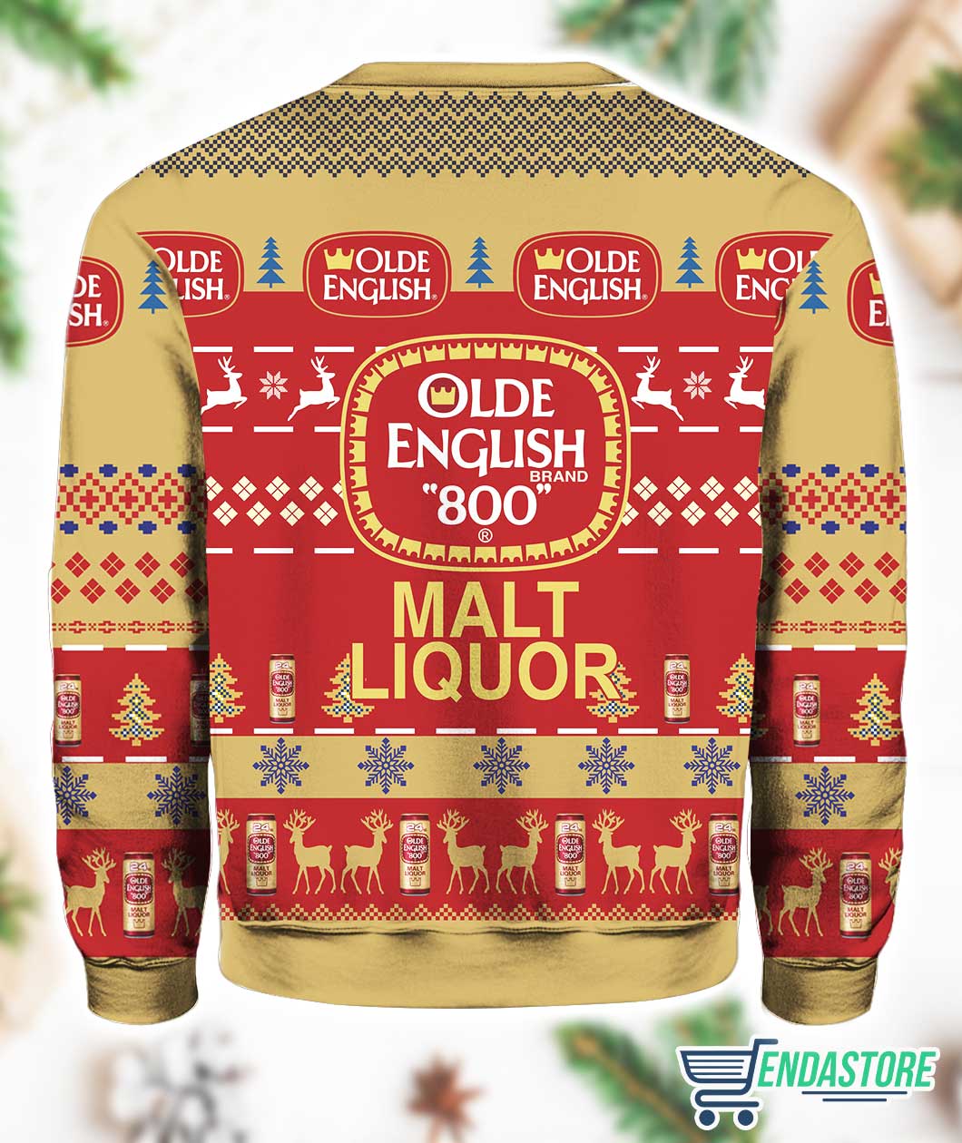 Old English 800 3D Ugly Christmas Sweater - Holiday Gift product image 4