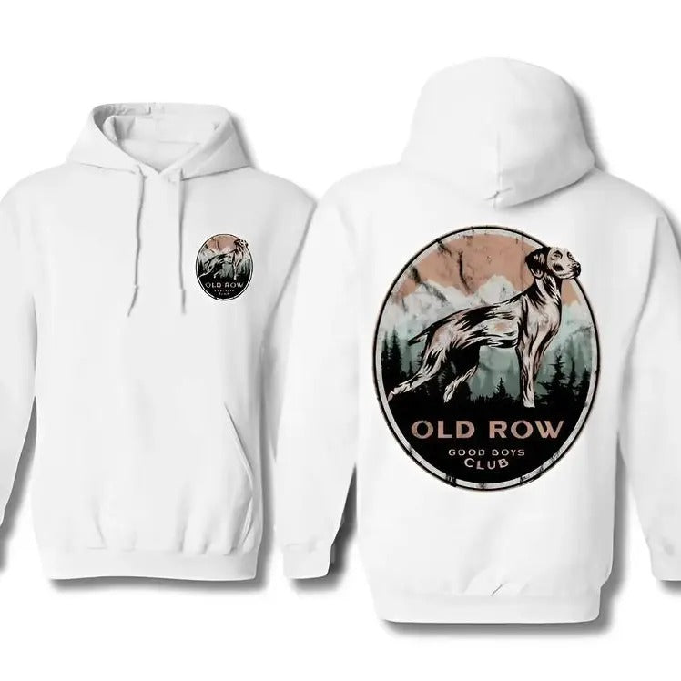 Old Row Good Boy Club Hunting Dog Full Colors - Adult & Kids T-Shirts, Sweatshirts & Hoodies apparel design preview 1