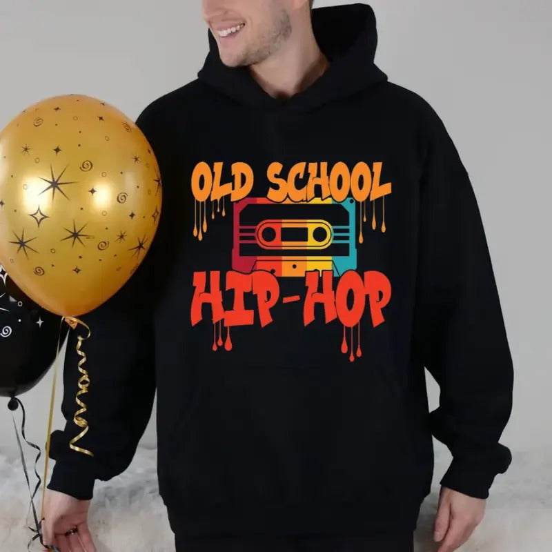 Old School Hip Hop Rap Music Casette Tape - Adult & Kids T-Shirts, Sweatshirts & Hoodies apparel design preview 1