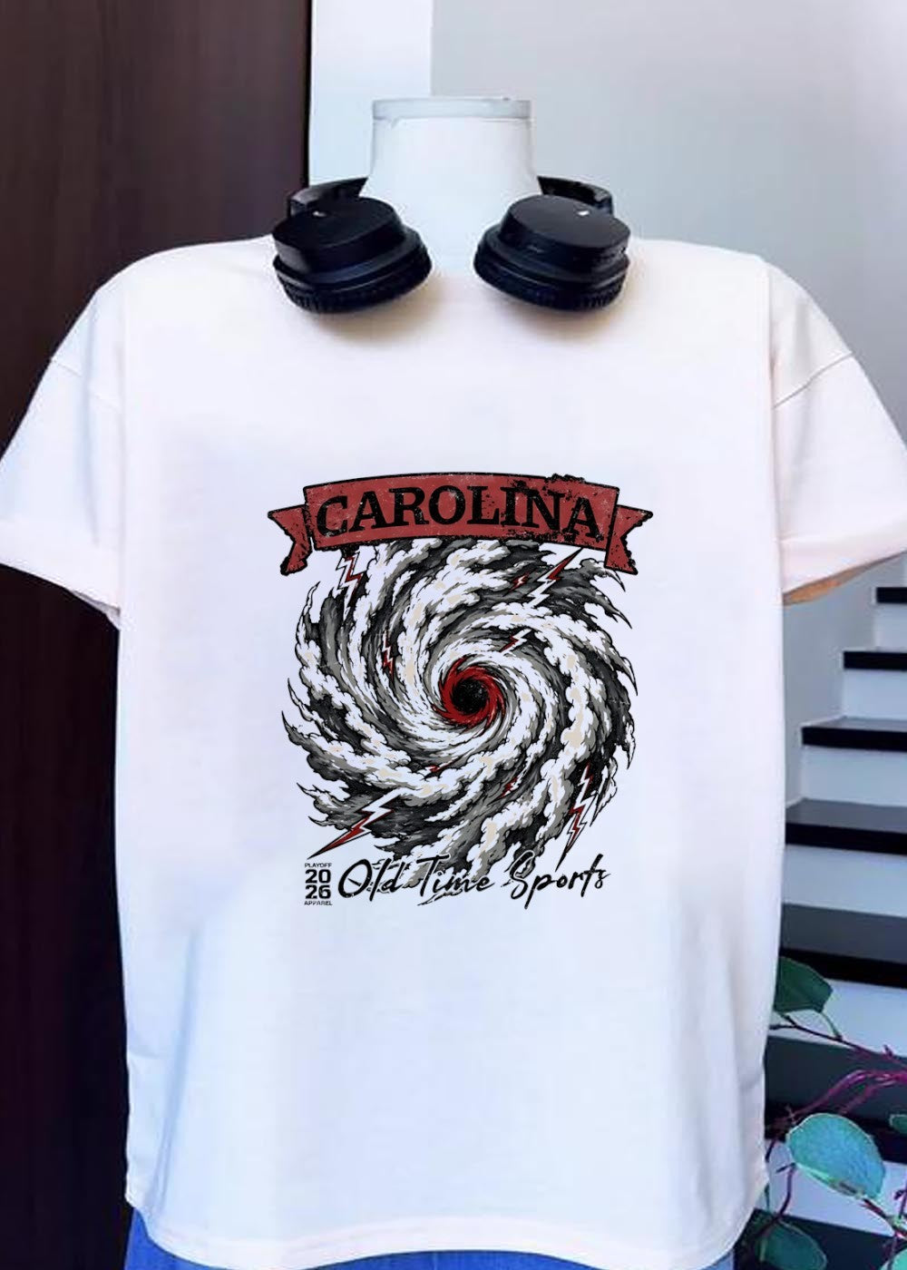 Old Time Sports Playoff 20 26 Carolina Hurricane - Adult & Kids T-Shirts, Sweatshirts & Hoodies apparel design preview 1