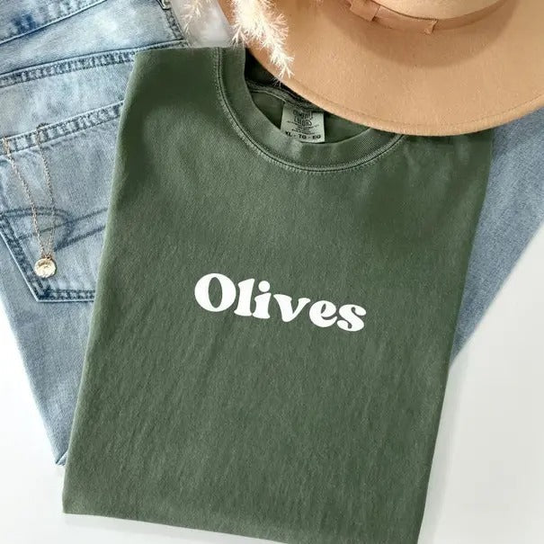 Olives Comfort Colors Favorite Food Olive Lover - Adult & Kids T-Shirts, Sweatshirts & Hoodies apparel design preview 1