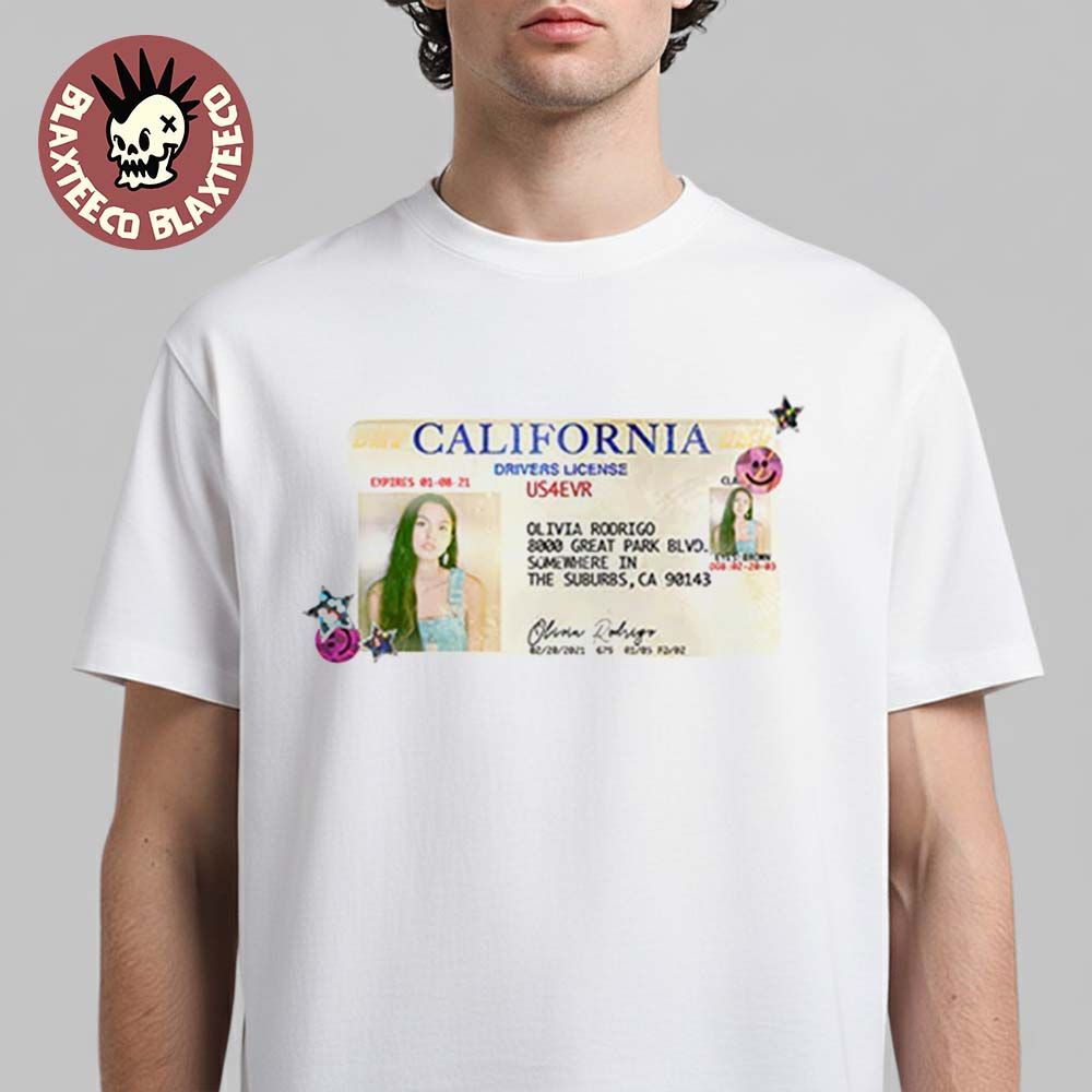 Olivia Rodrigo Reimagined Sour Drivers License 5 Year - Adult & Kids T-Shirts, Sweatshirts & Hoodies apparel design preview 1