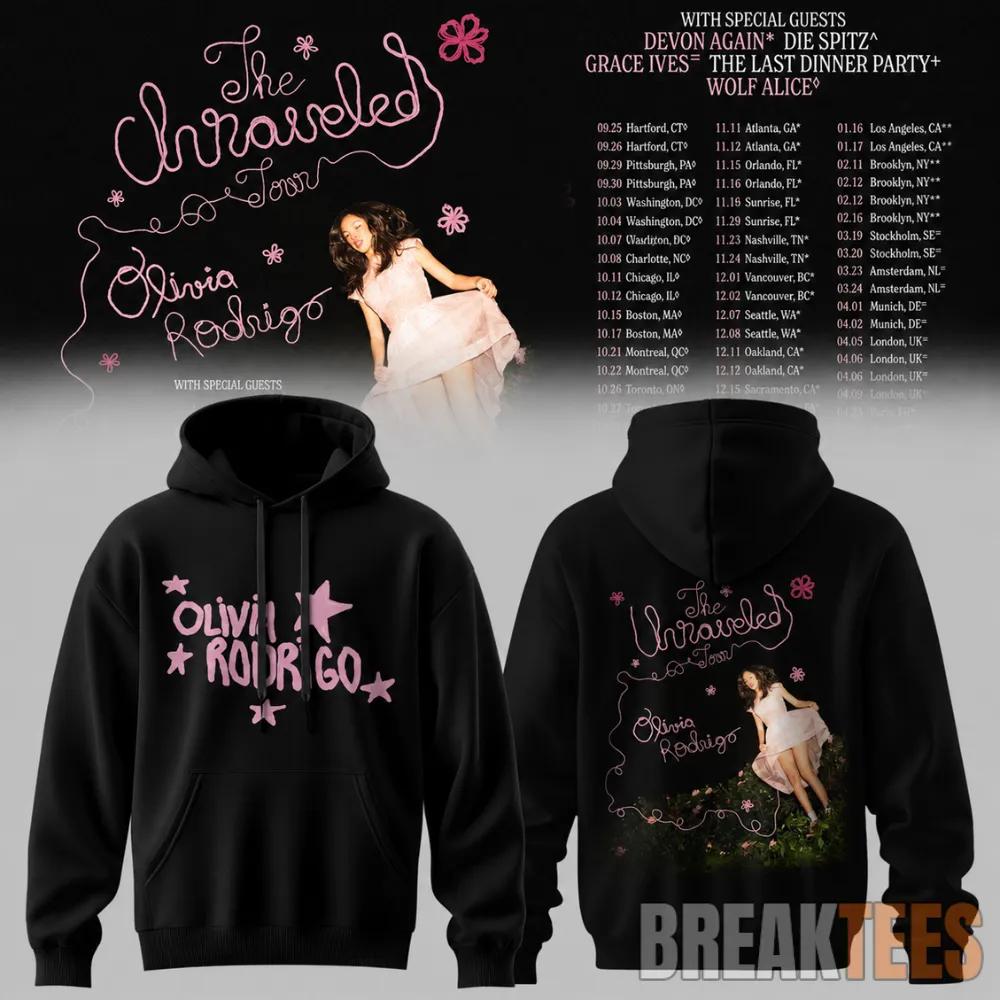 Olivia Rodrigo The Unraveled Tour 2026 - Adult & Kids T-Shirts, Sweatshirts & Hoodies apparel design preview 1