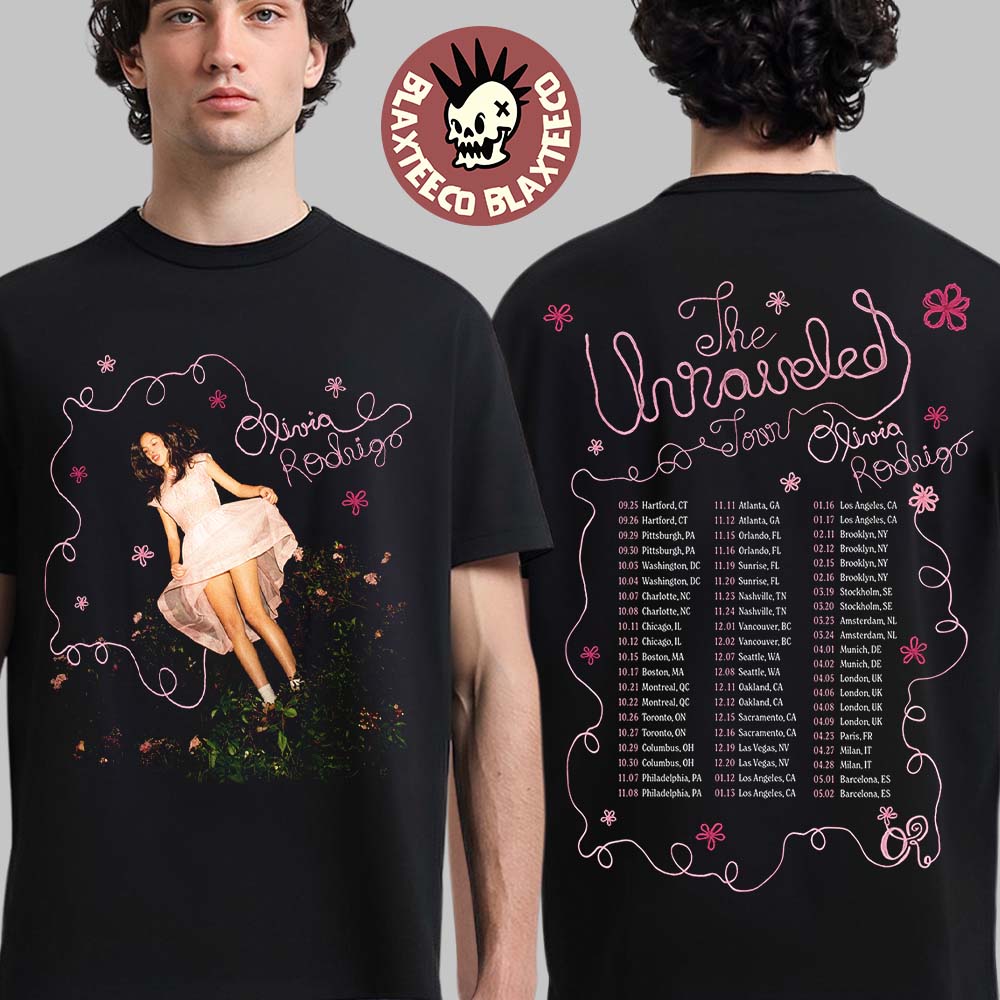 Olivia Rodrigo The Unraveled Tour 2026 - Adult & Kids T-Shirts, Sweatshirts & Hoodies apparel design preview 1