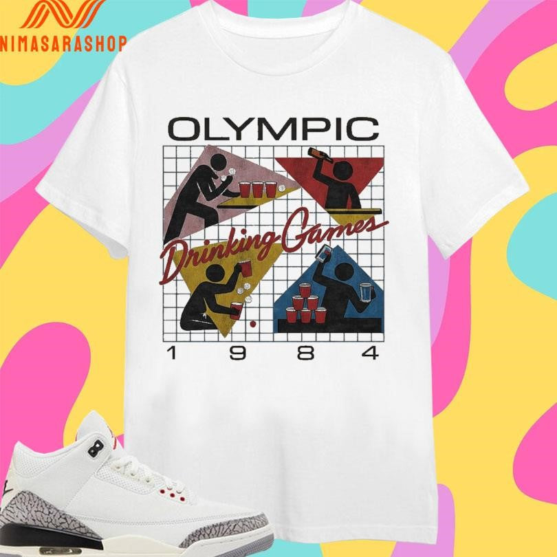 Olympic Drinking Games 1984 - Adult & Kids T-Shirts, Sweatshirts & Hoodies apparel design preview 1