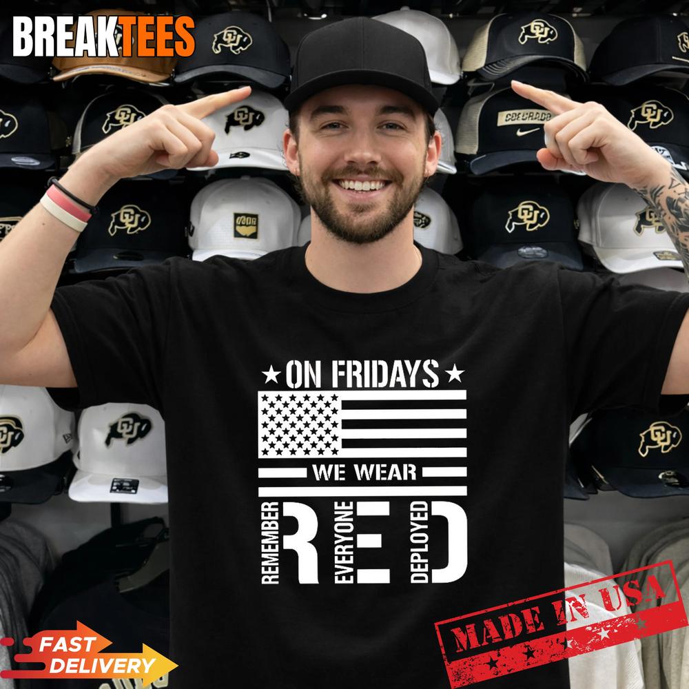 On Friday We Wear Red - Adult & Kids T-Shirts, Sweatshirts & Hoodies apparel design preview 1