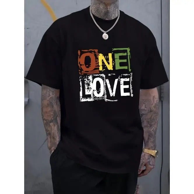 One Love Letter Print Short Sleeve Comfy Casual - Adult & Kids T-Shirts, Sweatshirts & Hoodies apparel design preview 1