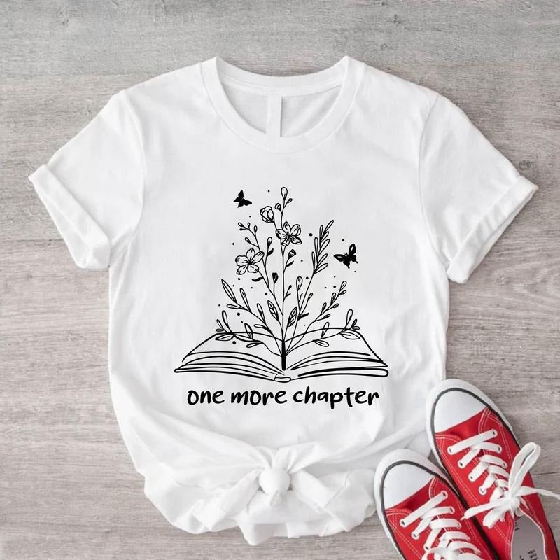 One More Chapter Librarian Book Lover Bookworm - Adult & Kids T-Shirts, Sweatshirts & Hoodies apparel design preview 1