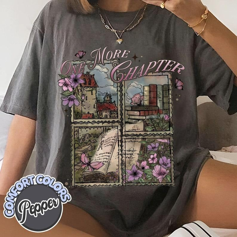One More Chapter Reading Bookish Mental Health Book - Adult & Kids T-Shirts, Sweatshirts & Hoodies apparel design preview 1