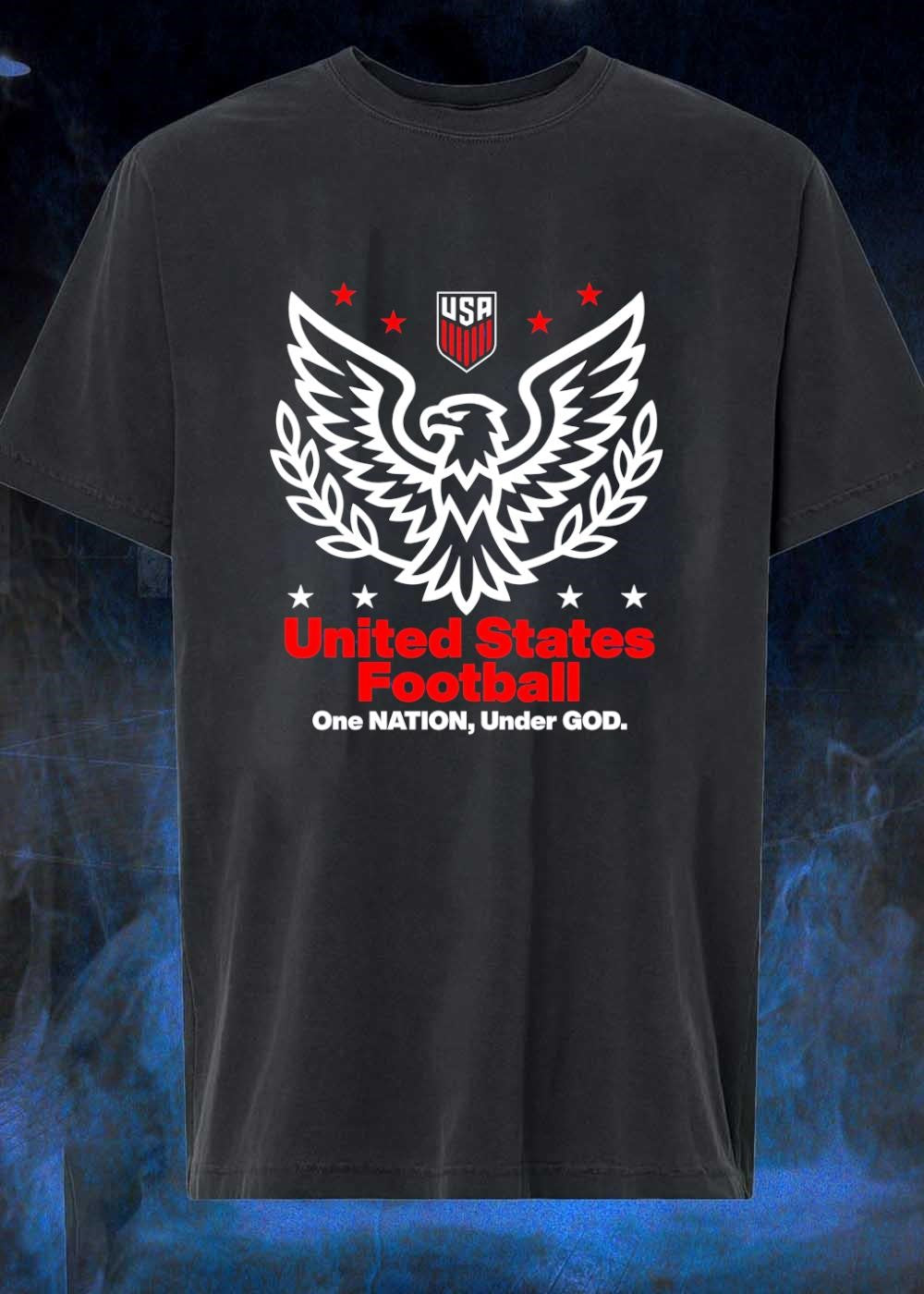 One Nation Under God United States Football Eagle USA - Adult & Kids T-Shirts, Sweatshirts & Hoodies apparel design preview 1