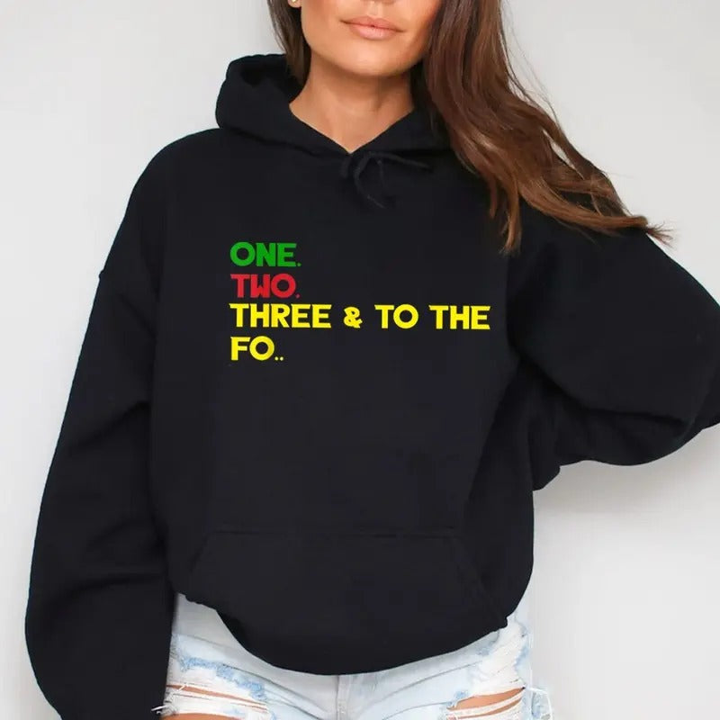 One Two Three Quote 90'S Casual Street Fleece Fabric - Adult & Kids T-Shirts, Sweatshirts & Hoodies apparel design preview 1