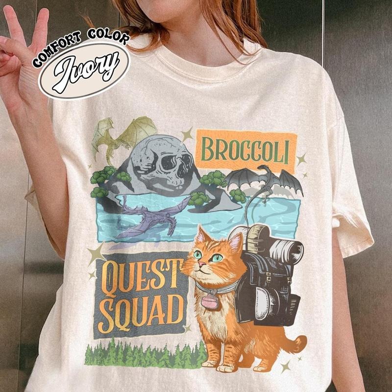 Onyx Storm Quest Squad Broccoli Fourth Wing Xaden - Adult & Kids T-Shirts, Sweatshirts & Hoodies apparel design preview 1