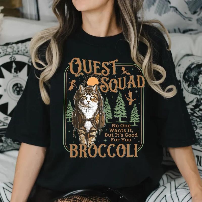 Onyx Storm Quest Squad Broccoli Fourth Wing Xaden - Adult & Kids T-Shirts, Sweatshirts & Hoodies apparel design preview 1