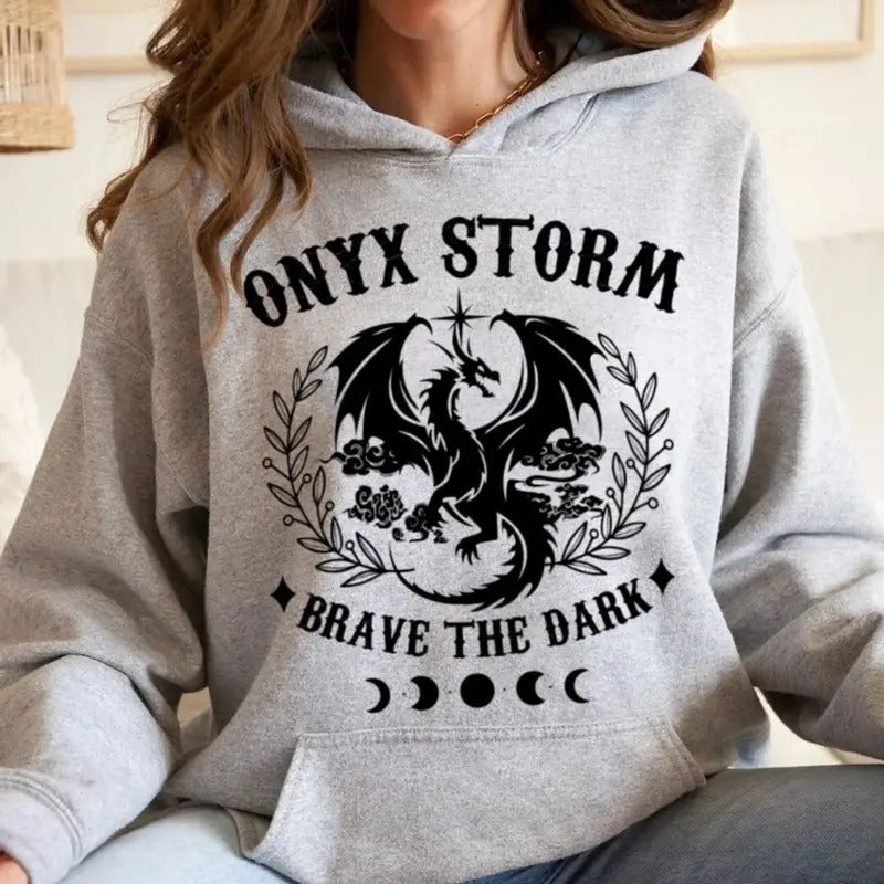Onyx Storm Fourth Wing Basgiath War College Bookish - Adult & Kids T-Shirts, Sweatshirts & Hoodies apparel design preview 1
