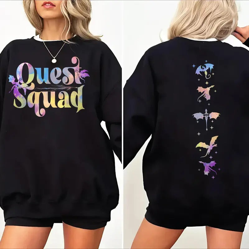 Onyx Storm Fourth Wing Quest Squad Basgiath War - Adult & Kids T-Shirts, Sweatshirts & Hoodies apparel design preview 1