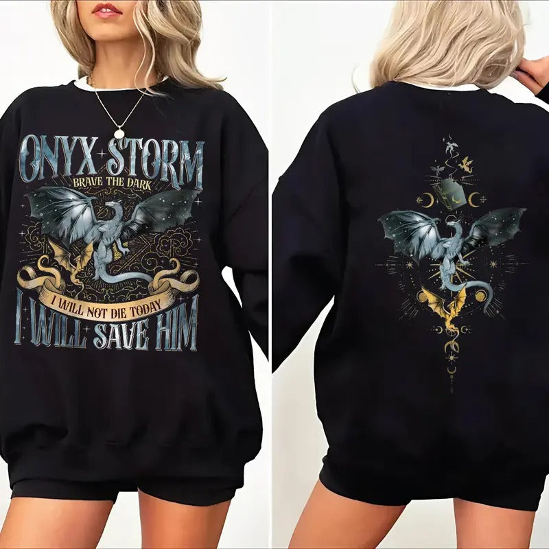 Onyx Storm Fourth Wing Dragon Rider Violet Sorrengail - Adult & Kids T-Shirts, Sweatshirts & Hoodies apparel design preview 1