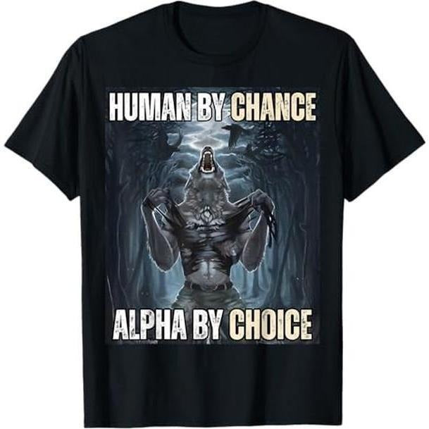 Ootd 100% Cotton Human Chance Alpha Choice Cool Funny - Adult & Kids T-Shirts, Sweatshirts & Hoodies apparel design preview 1